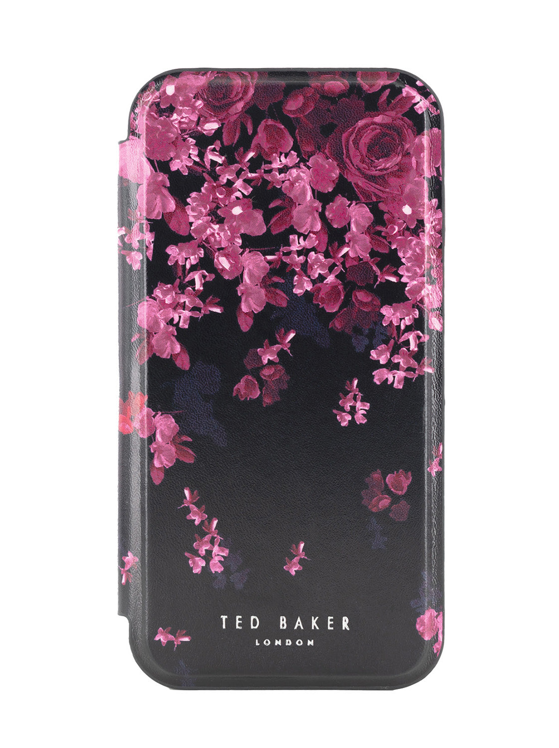 Ted Baker ANEMOI Black Flower Border Mirror Folio Phone Case for iPhon Proporta International