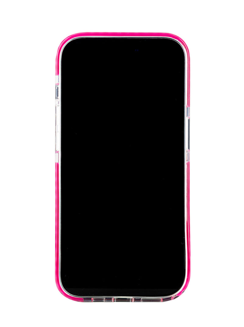 Neon Pink Clear iPhone Case –