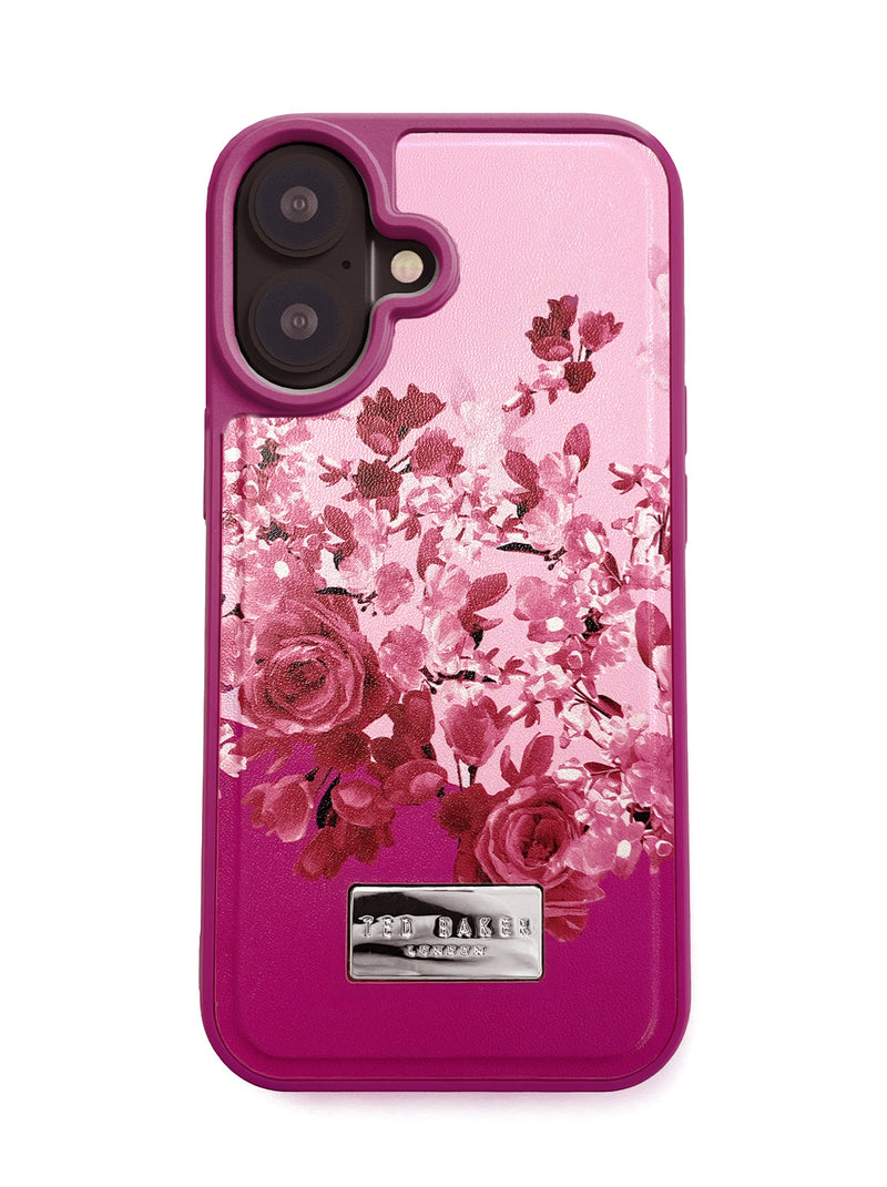 Ted Baker Pink Scattered Flowers MagSafe Back Shell Inlay Case for iPhone 16