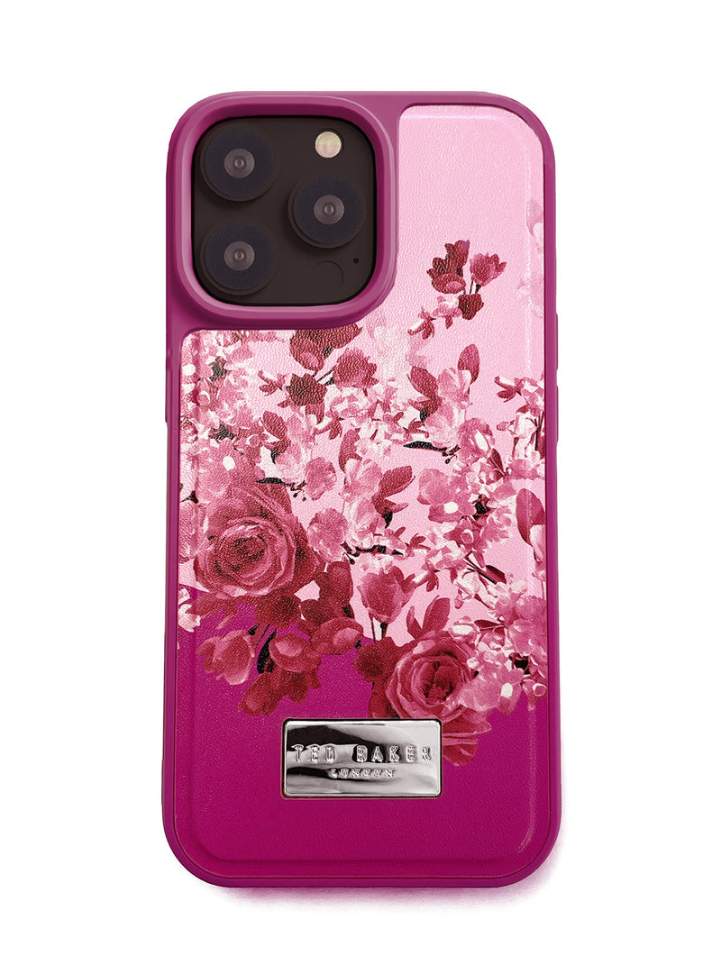 Ted Baker Pink Scattered Flowers MagSafe Back Shell Inlay Case for iPhone 16 Pro Max