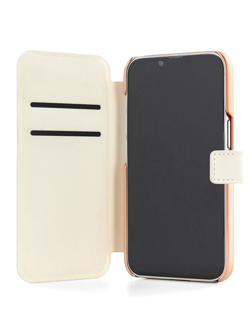 Radley Book-Style Flip Case for iPhone 14 Pro Max with Two Card Slots - Sketch Street / Chalk